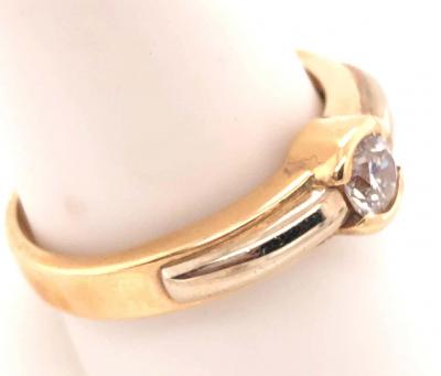 14 Karat Yellow Gold Engagement Bridal Ring 0 50 Total Diamond Weight
