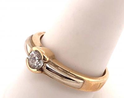 14 Karat Yellow Gold Engagement Bridal Ring 0 50 Total Diamond Weight