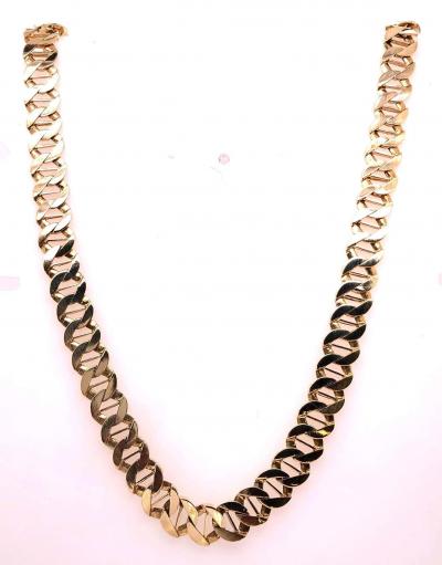 14 Karat Yellow Gold Fancy Link Necklace