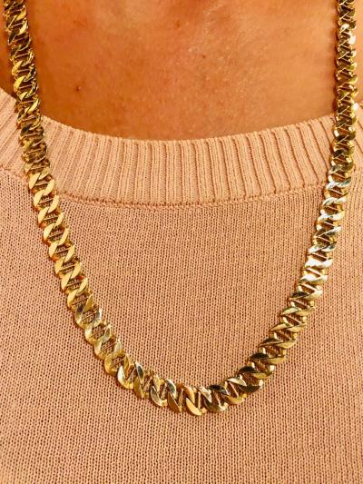 14 Karat Yellow Gold Fancy Link Necklace