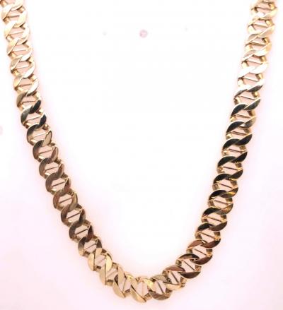 14 Karat Yellow Gold Fancy Link Necklace