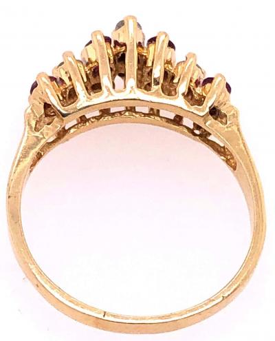14 Karat Yellow Gold Ruby and Diamond Fashion Ring