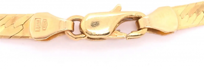 14 Karat Yellow Gold Snake Necklace