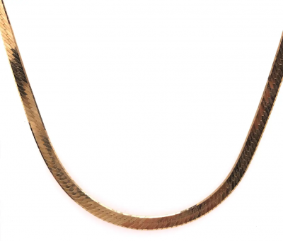 14 Karat Yellow Gold Snake Necklace