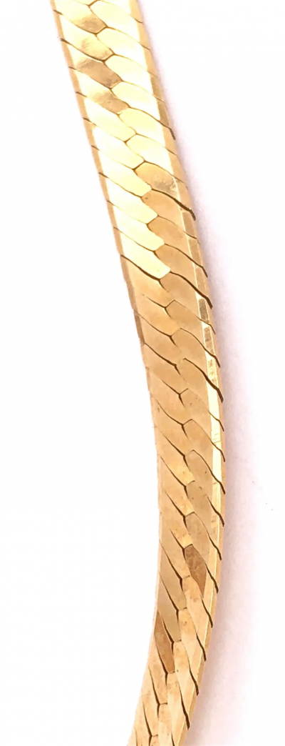 14 Karat Yellow Gold Snake Necklace