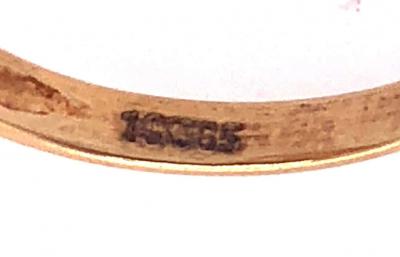 14 Karat Yellow Gold Swirl Pearl Ring