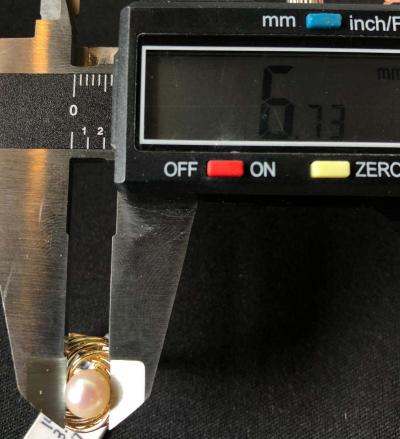 14 Karat Yellow Gold Swirl Pearl Ring