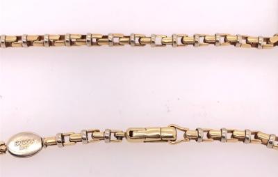 14 Karat Yellow and White Gold Baraka Brev Luxury Heavy Link Necklace
