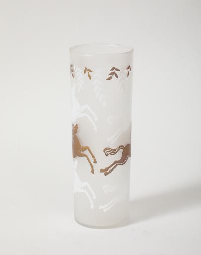 14 MId Century Frosted Beverage Glasses