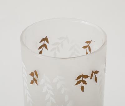 14 MId Century Frosted Beverage Glasses