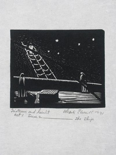 Wharton Esherick Tristram and Iseult Act I Scene 2 The Ship 1931