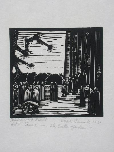 Wharton Esherick Tristram and Iseult Act II Scene 2 The Castle Garden 1931