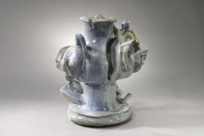 Viola Frey Early Viola Frey Sculpture Centennial Grey c 1976