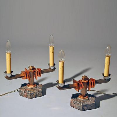 Pair of Art Deco Table Lamps France c 1930