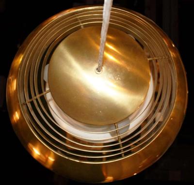 Arne Jacobsen Large AJ Brass Pendant Denmark 1960