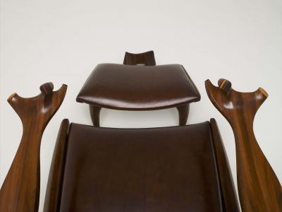 Jack Rogers Hopkins Custom Lounge Chair and Ottoman USA c 1970