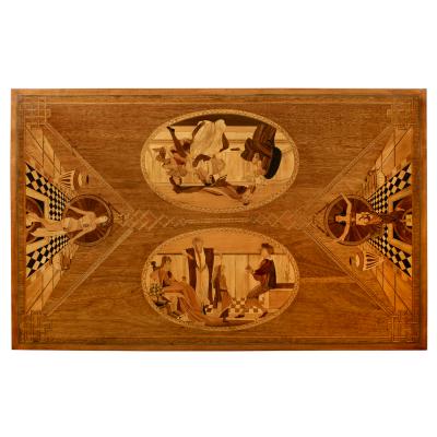 Art Deco Marquetry Center Table