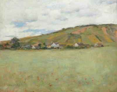 Willard Leroy Metcalf Oat Field Giverny Willard Leroy Metcalf 1888