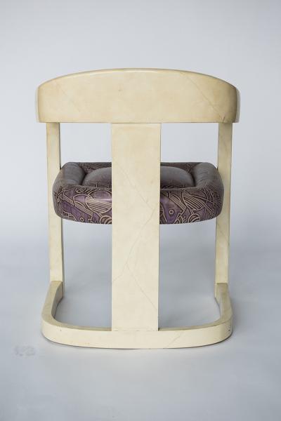 Karl Springer Jackie O Lacquered Chair Karl Springer USA c 1980s