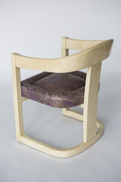 Karl Springer Jackie O Lacquered Chair Karl Springer USA c 1980s