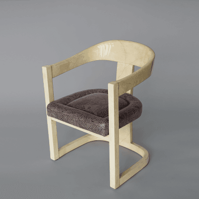 Karl Springer Jackie O Lacquered Chair Karl Springer USA c 1980s