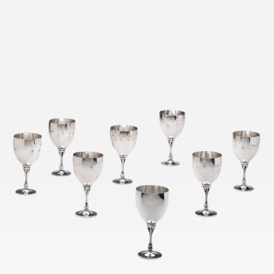 Set of Eight Georg Jensen Sterling Silver Goblet No 532A