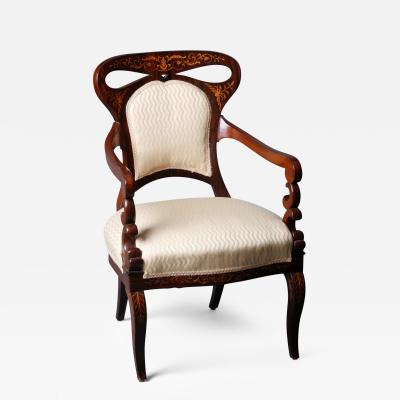 A Pair of Late Biedermeier Fauteuils Austrian ca 1840
