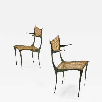 Dan Johnson Pair of Bronze Gazelle Chairs Dan Johnson