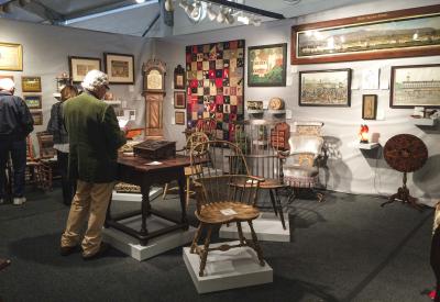 James & Nancy Glazer American Antiques, booth 30, Bailey Island, Maine.