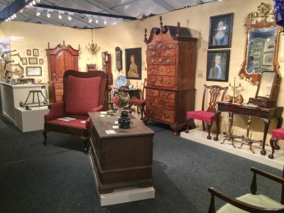 Joe Kindig Antiques, booth 16, Lancaster, Pennsylvania.