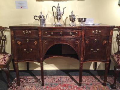 This sideboard was decorated with inlaid daffodils. Offered by S. Dean Levy, it sold to a collector.