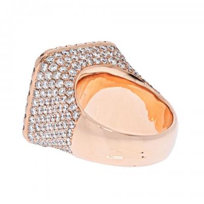 14K ROSE GOLD 11 25CTS MENS DIAMOND CLUSTER RING