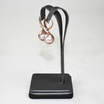 14K Rose Gold Pink Pearl Earrings 8 9g