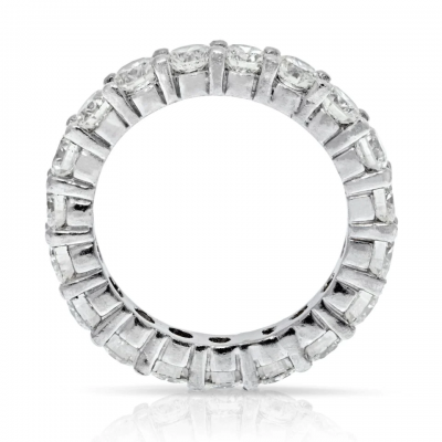 14K WHITE GOLD 3 50 CARATS ROUND CUT DIAMOND ETERNITY BAND
