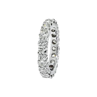 14K WHITE GOLD 3 50 CARATS ROUND CUT DIAMOND ETERNITY BAND