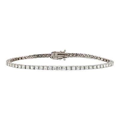 14K WHITE GOLD 4 28CTTW TENNIS BRACELET