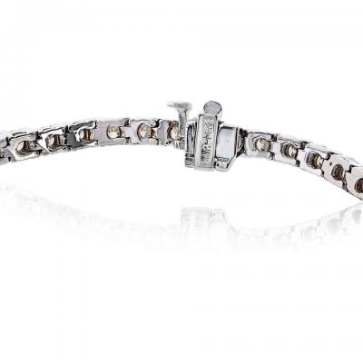 14K White Gold 4 98cttw Round Brilliant Cut Tennis Bracelet