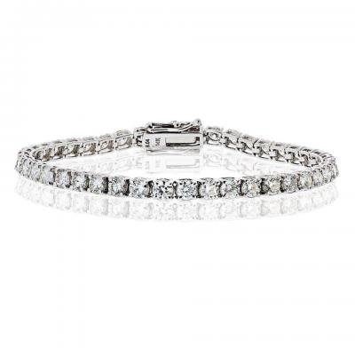 14K White Gold 8 04cttw Diamond Tennis Bracelet