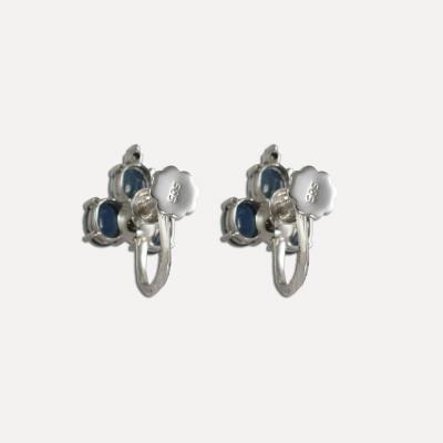 14K White Gold Blue Sapphire Earrings 3 00tcw 3 7g Natural Excellent Condition