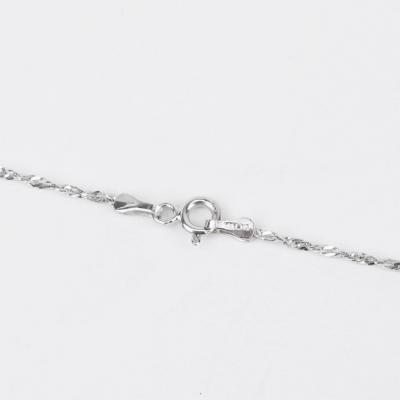 14K White Gold Diamond Heart Pendant Necklace