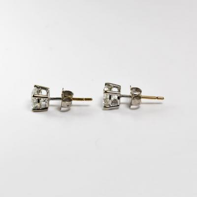 14K White Gold Diamond Stud Earrings 1 60ct