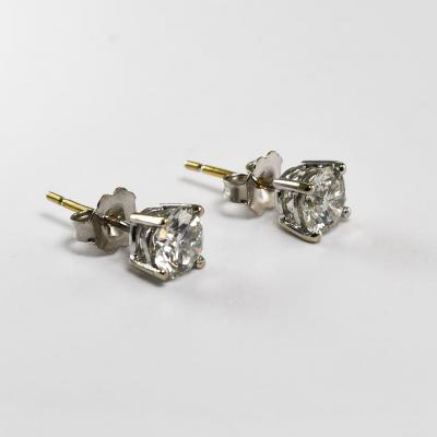 14K White Gold Diamond Stud Earrings 1 60ct