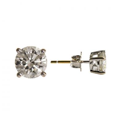 14K White Gold Diamond Stud Earrings 1 60ct