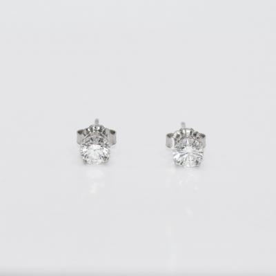 14K White Gold Diamond Studs 90tdw 1g