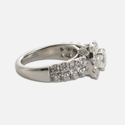 14K White Gold Vintage Diamond Ring 2 68ct GIA Certified