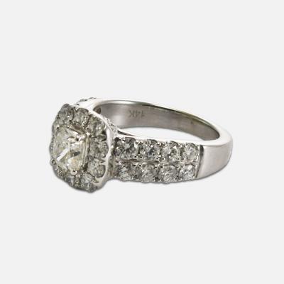 14K White Gold Vintage Diamond Ring 2 68ct GIA Certified