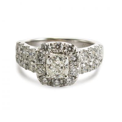 14K White Gold Vintage Diamond Ring 2 68ct GIA Certified