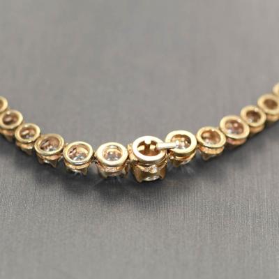 14K Yellow Gold Diamond Necklace 6 90tdw 22 1g