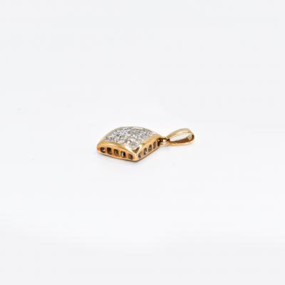 14K Yellow Gold Diamond Pendant Earring Set 1 50tdw 4 4gr