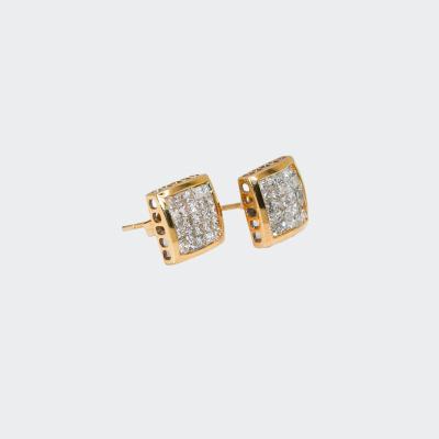 14K Yellow Gold Diamond Pendant Earring Set 1 50tdw 4 4gr
